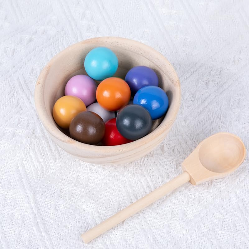 KidMigo Montessori Spielzeug 2 Jahre, Holz Sortier Stapelspielzeug, Montessori Spielzeug Baby, Sensorik Spielzeug & Lernspielzeug für Vorschule für Farbsortierung und Zählen, Geschenk für 2 3 4 Jahre