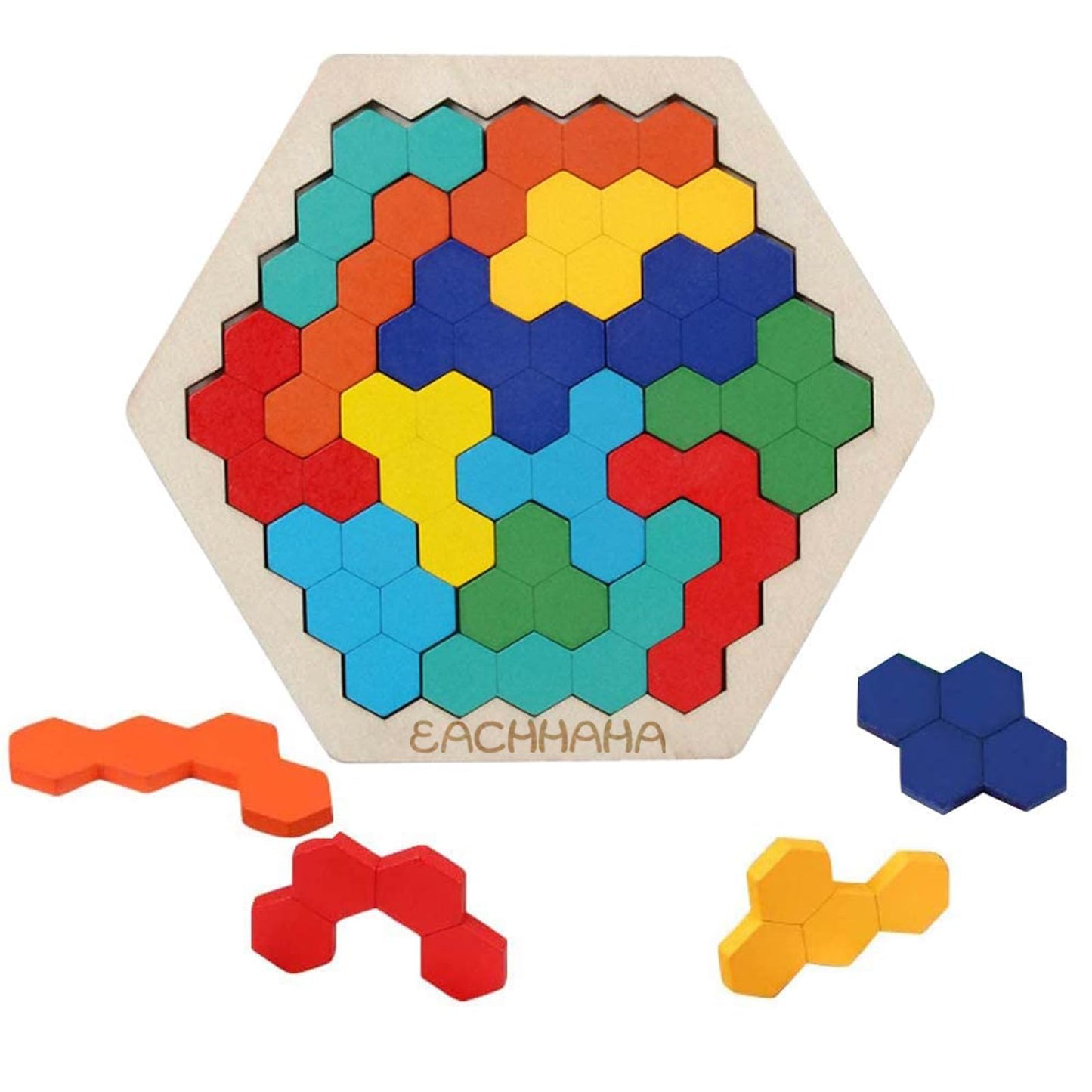 EACHHAHA Montessori Spielzeug ab 4 Jahre,3 in 1 Tangram Holzpuzzle Kinder,Kreativ Lernspielzeug,Fördert räumliche Vorstellungskraft und logisches Denken, Geschenkidee für Kinder
